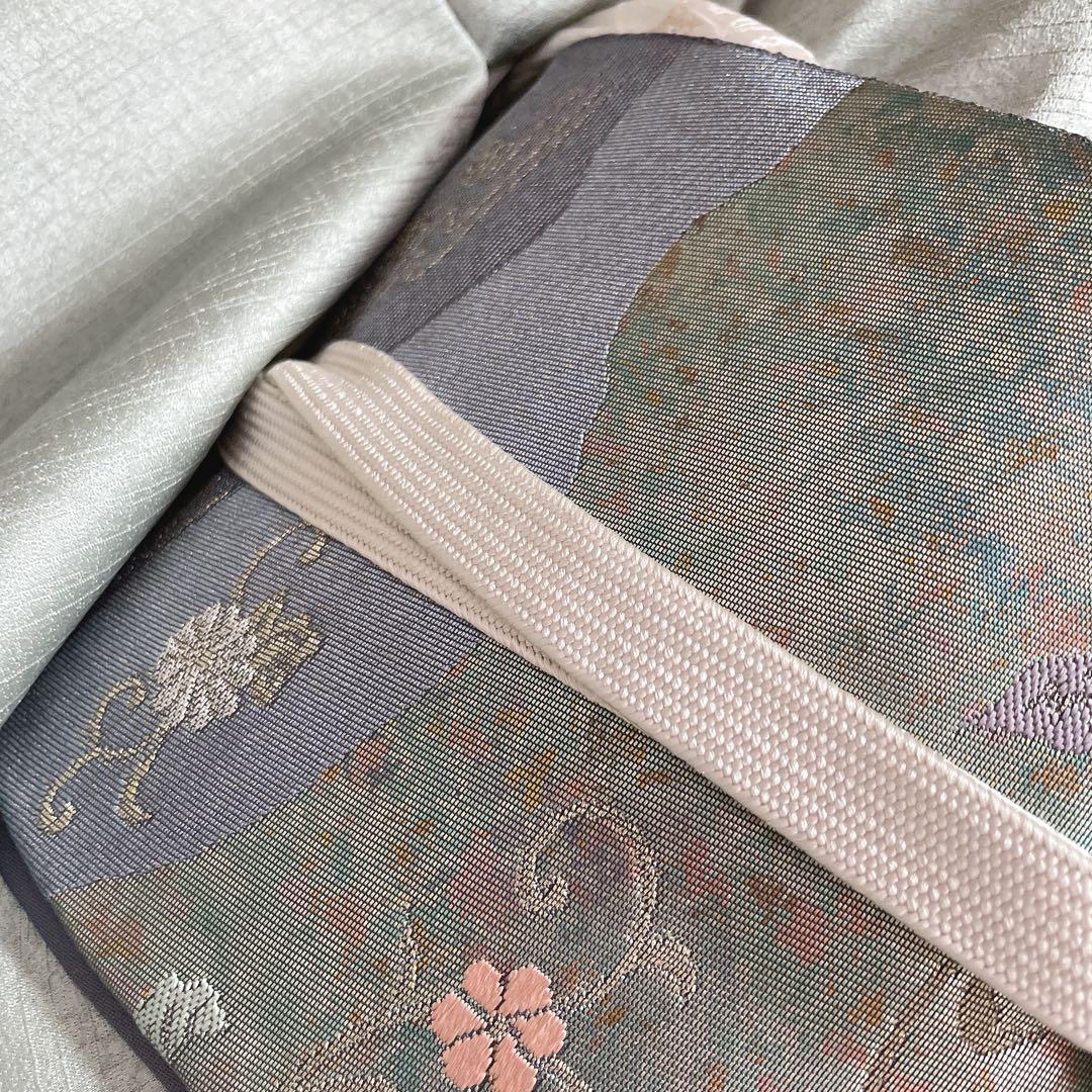 訪問着　フルセット　松　飛び立つ鶴　汕頭刺繍　綸子　金彩　入学式　P1