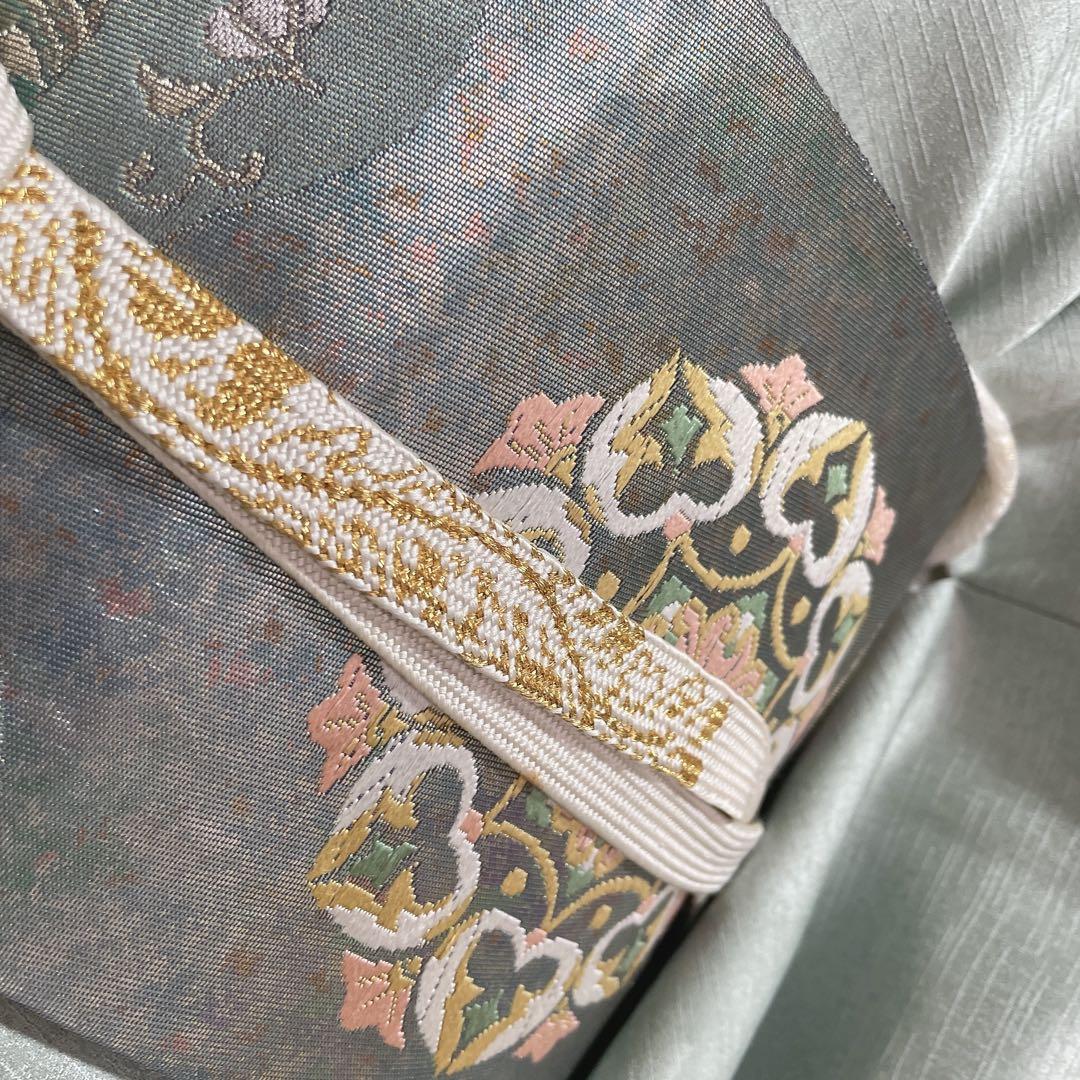 訪問着　フルセット　松　飛び立つ鶴　汕頭刺繍　綸子　金彩　入学式　P1