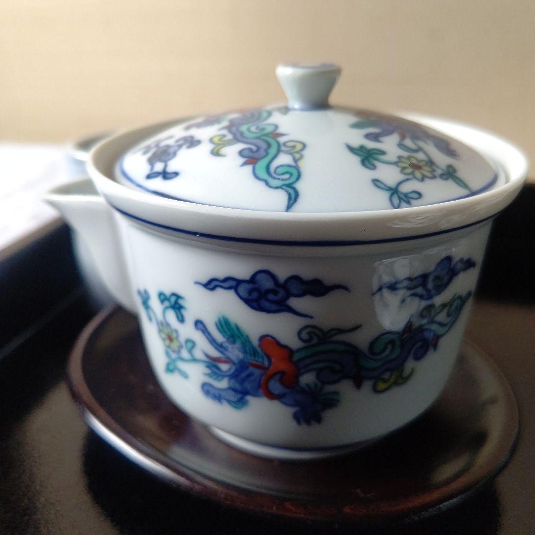 値下げ！大明成化年製　煎茶道具　お点前セット　お盆付　茶筒
