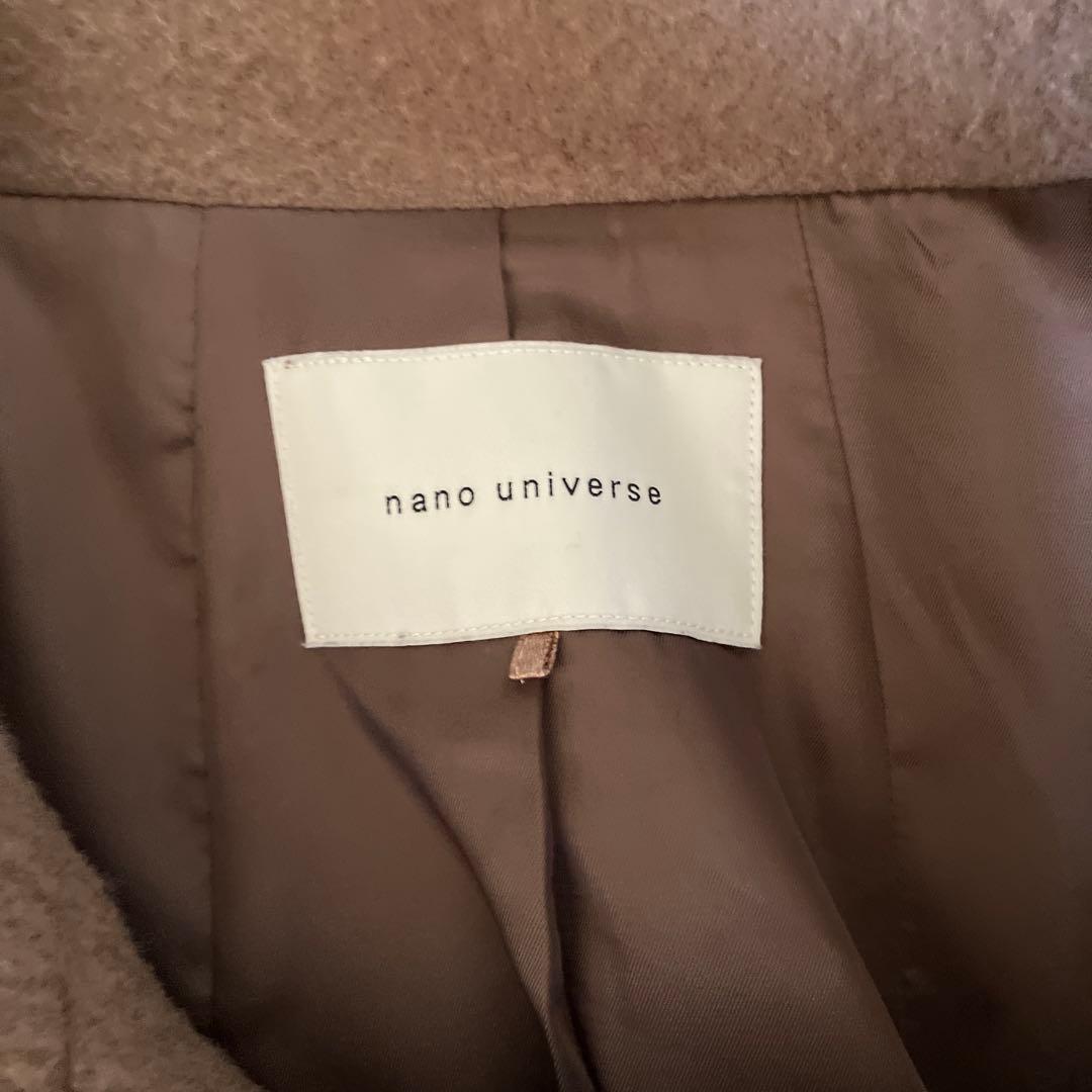 ウールカシミヤ ステンカラーコート ナノユニバース nano universe