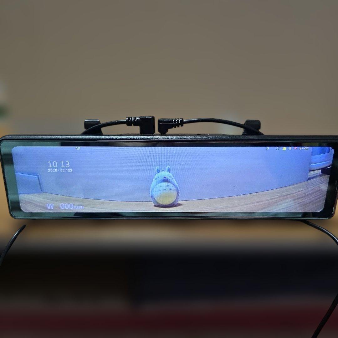 前後同時録画暗視 4K画質 ミラー型ドライブレコーダー