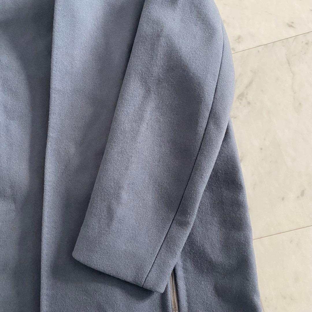 美品 ドゥロワー オーバーサイズ コクーンノーカラーコート ウールシルク