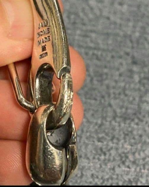 ヘ*ン様 ジャムホームメイド キーチェーンカラビナ　シルバー　ダイヤ付き