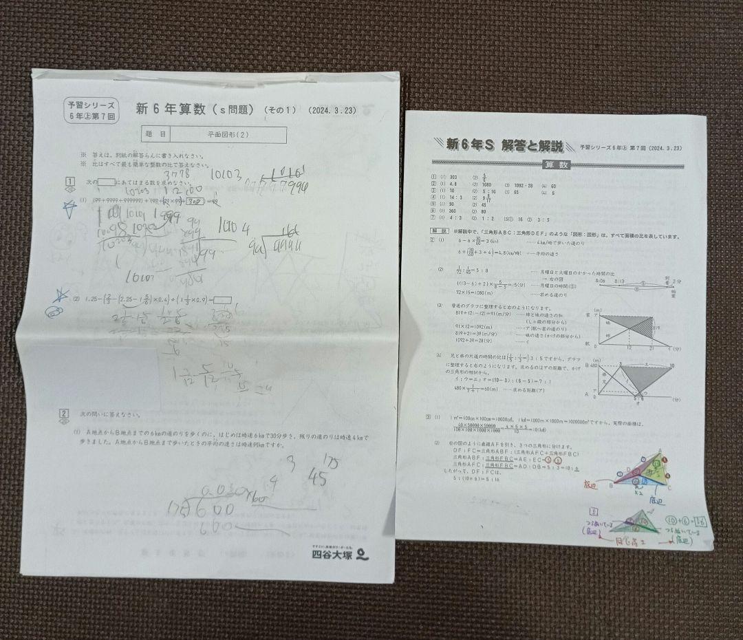 2024年 小6 四谷大塚 早稲アカ カリキュラムテスト YT週テスト原本6年生
