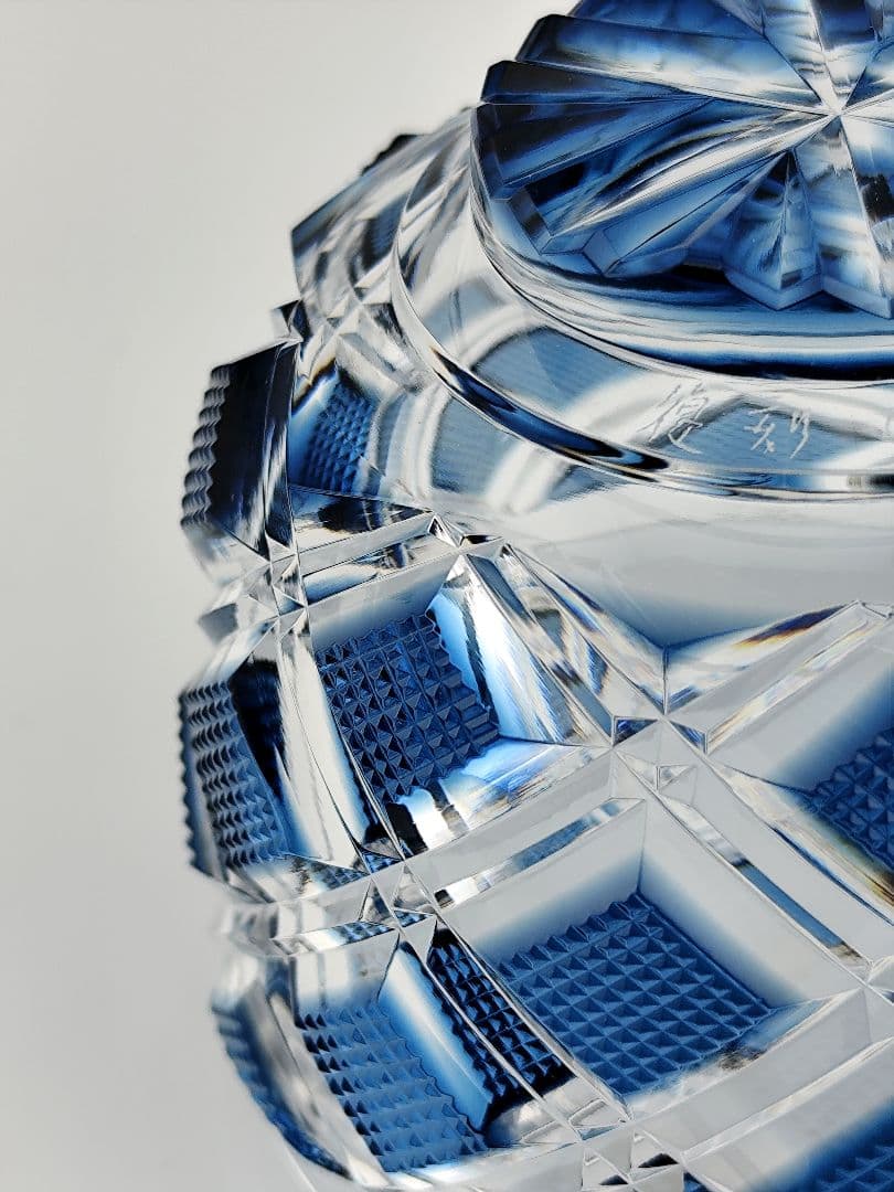 超希少品☆復刻 薩摩切子 碗 松浦正行 美品 完品（切子、江戸切子、薩摩切子）