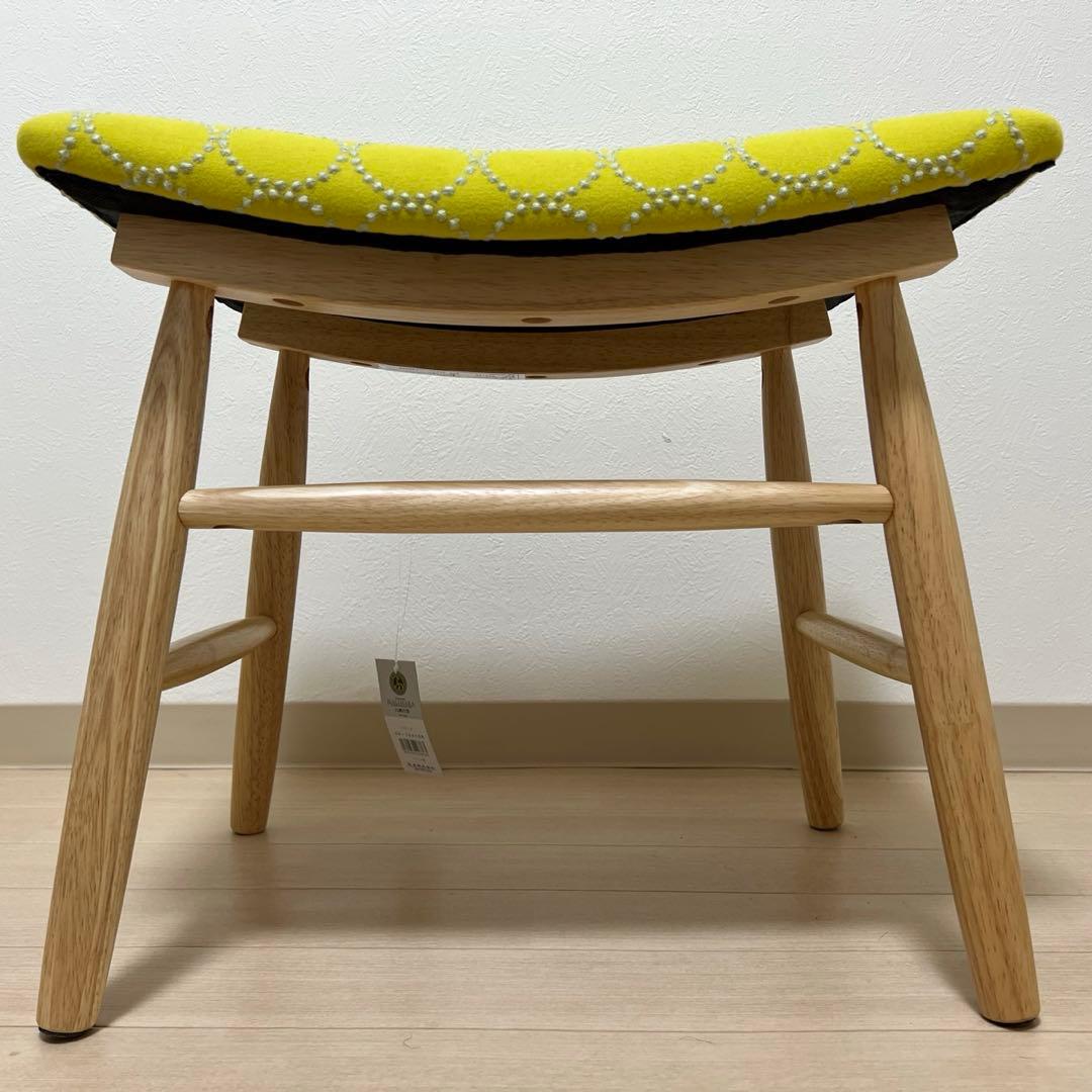 ミナペルホネン スツール タンバリン 丸脚 【イエロー/グレー】 椅子 ベンチ
