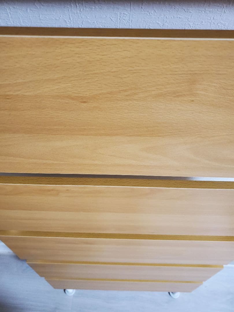 【美品】ニトリ　突っ張りウォールラック　ナチュラルカラー　フック付　送料無料