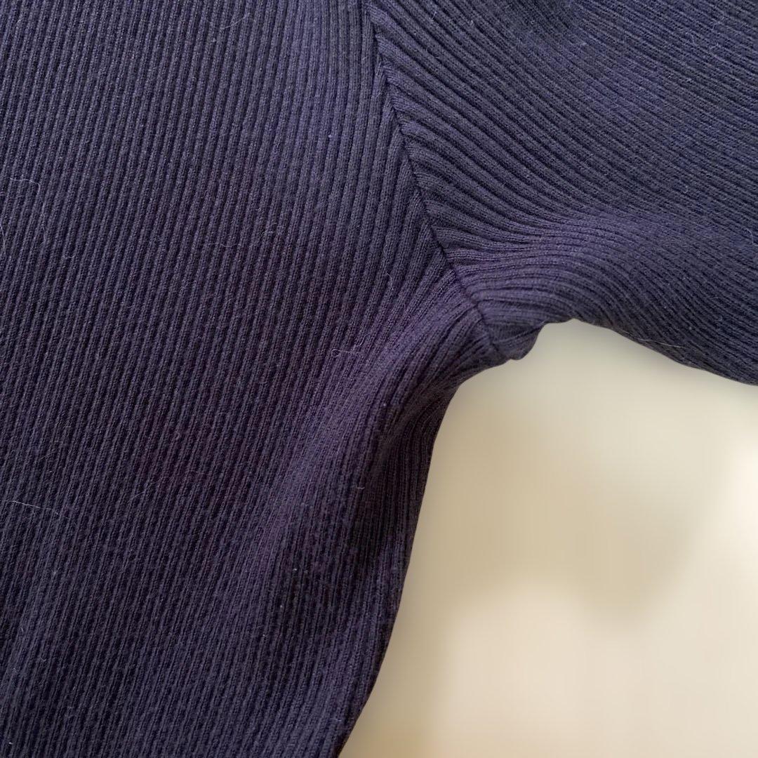 AURALEE オーラリー　ギザリブ Uネック ダークブラウン