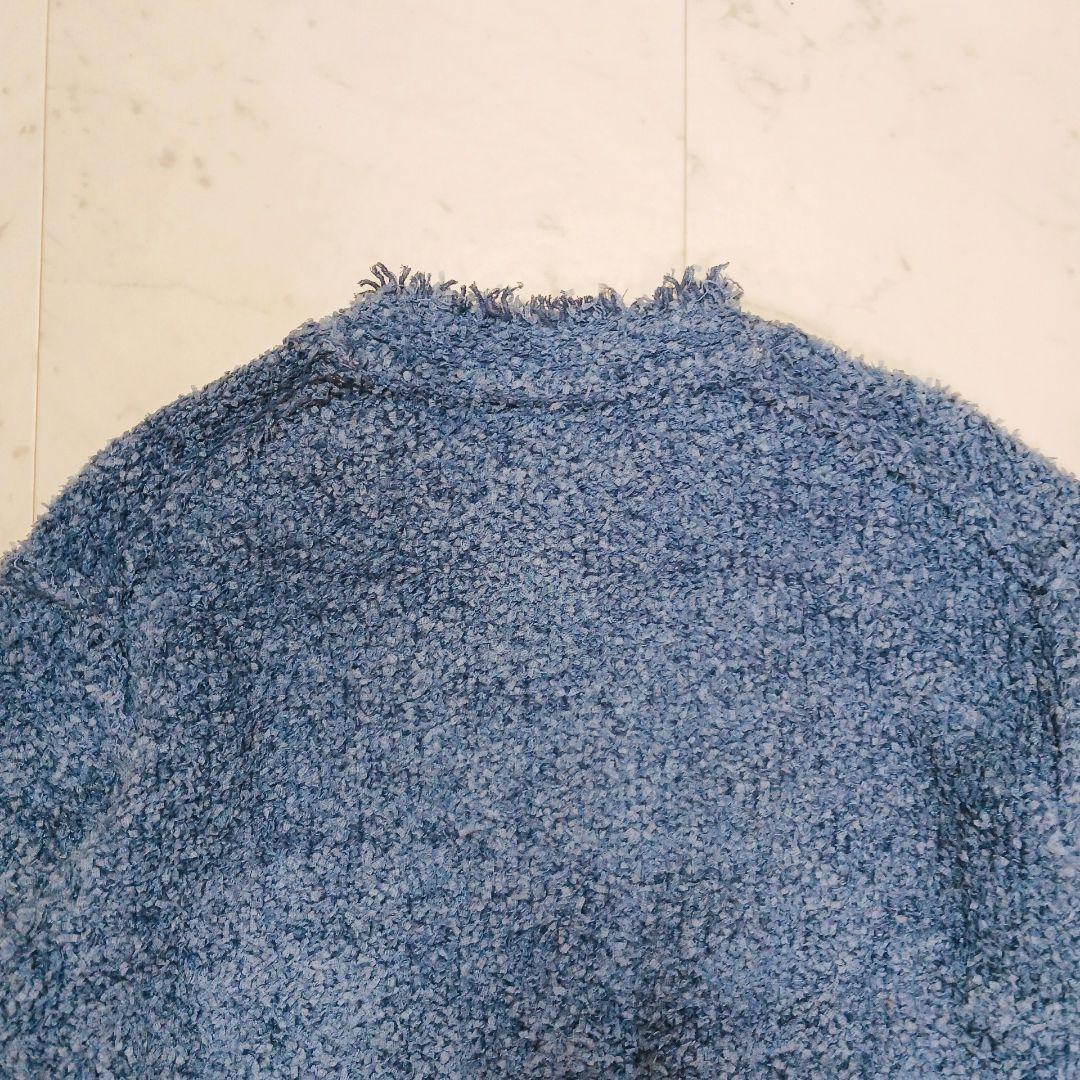 新品✨2025 ウィムガゼット ニットTWEEDYジャケット 金ボタン サックス