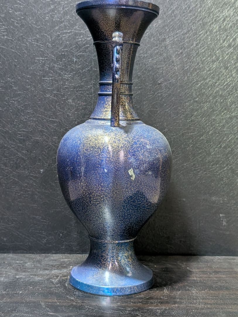 花瓶 イタリア コバルト 花瓶 Seguso Vetri d'Arte ？