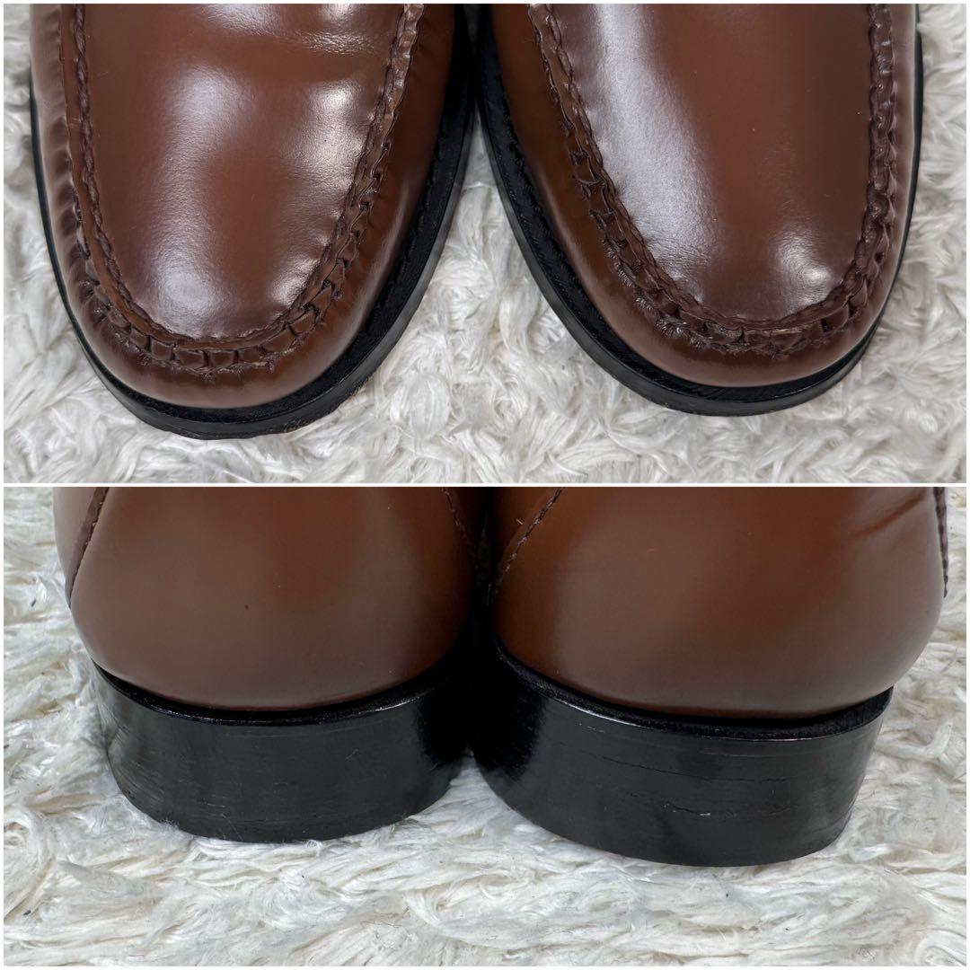 極美品 G.H.BASS ローファー レザー 23.5相当 ブラウン 革靴