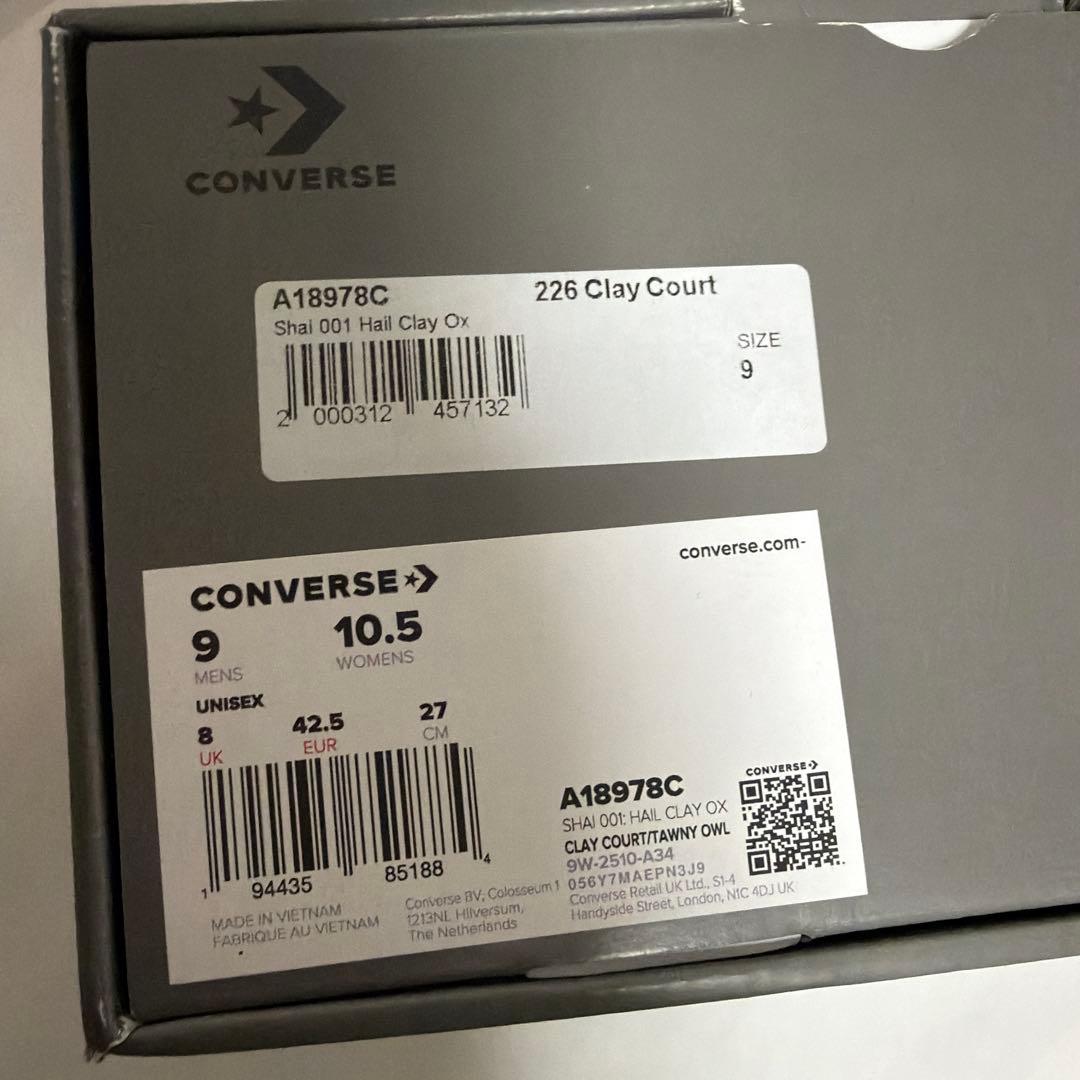 US9 新品 SHAI 001 converse Hail Clay SGA