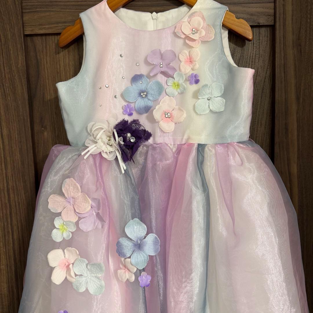 DRESCCO グラデーションパープルオーガンジードレス