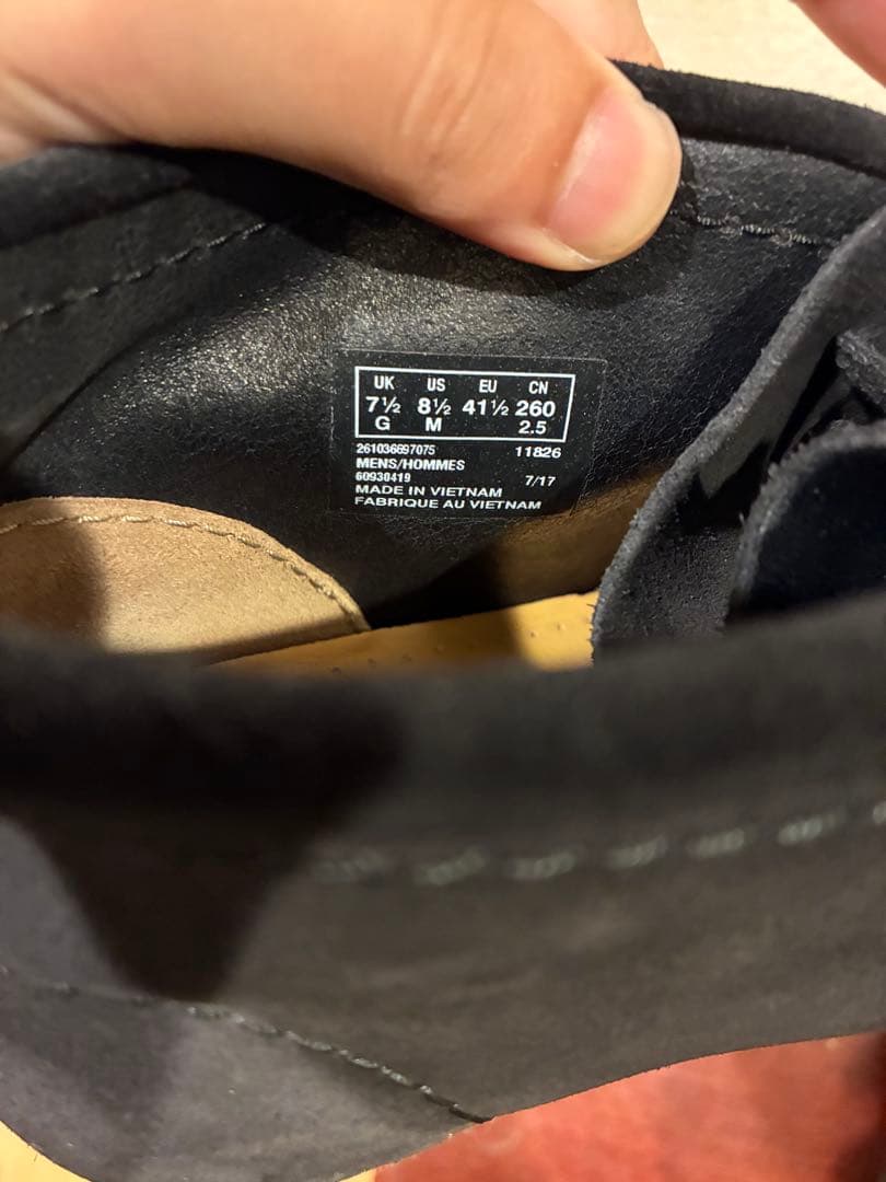 クラークス ワラビー ブラック 26.0cm