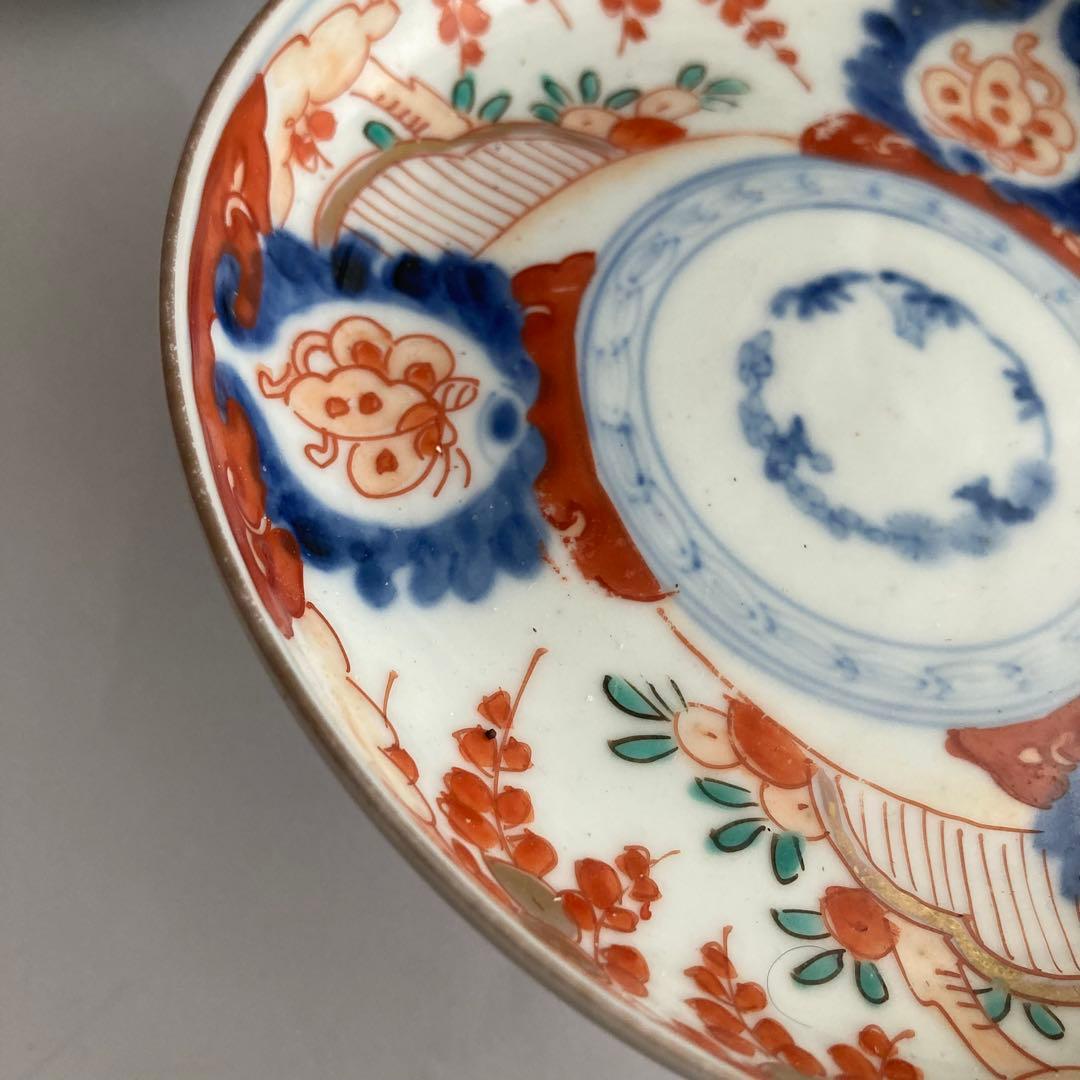 赤絵蝶赤絵皿　器　庫山窯、九谷焼や犬山焼、柿右衛門、大聖寺伊万里や古伊万里好き