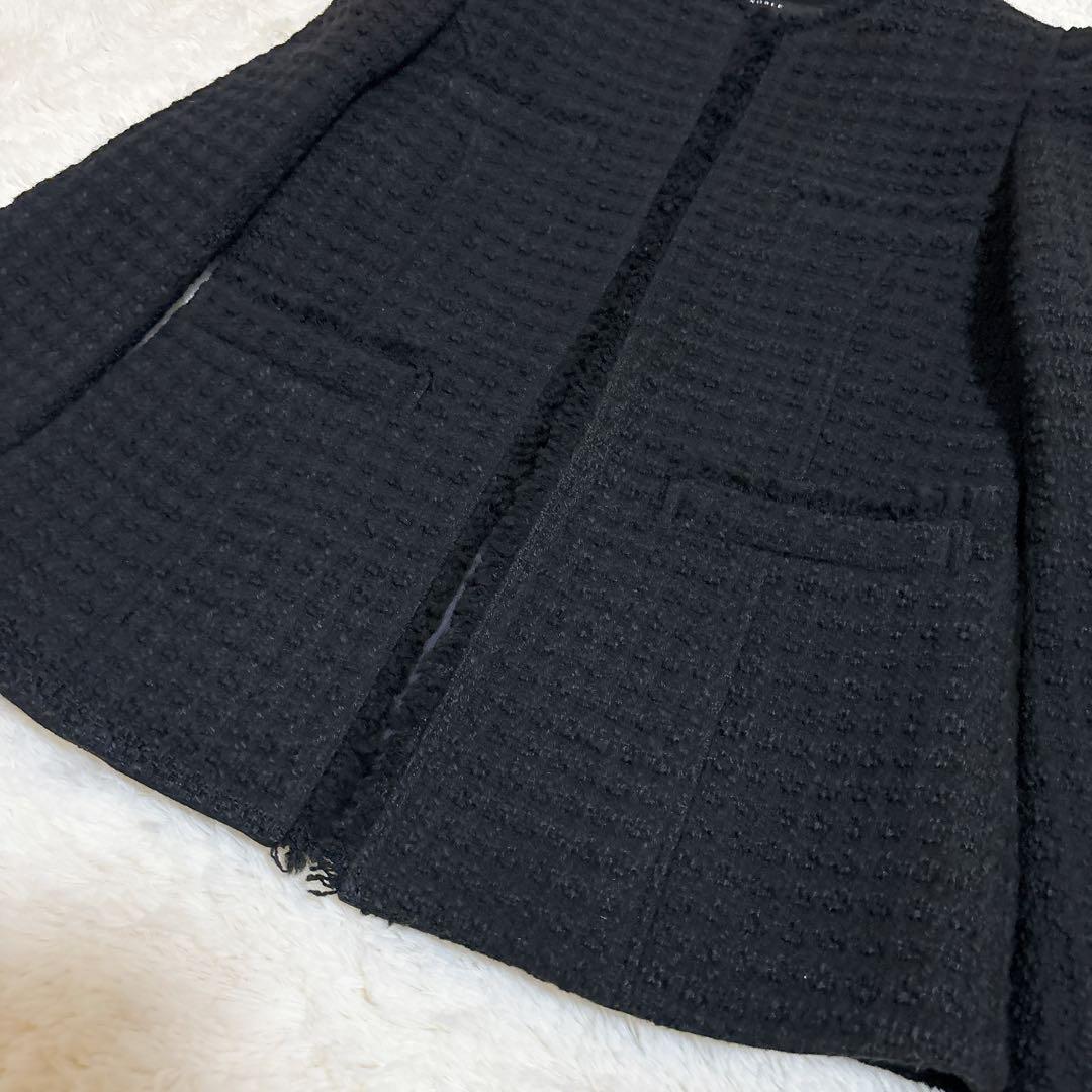 人気☆ ノーブル Le Tinteツイードジャケット ブラック