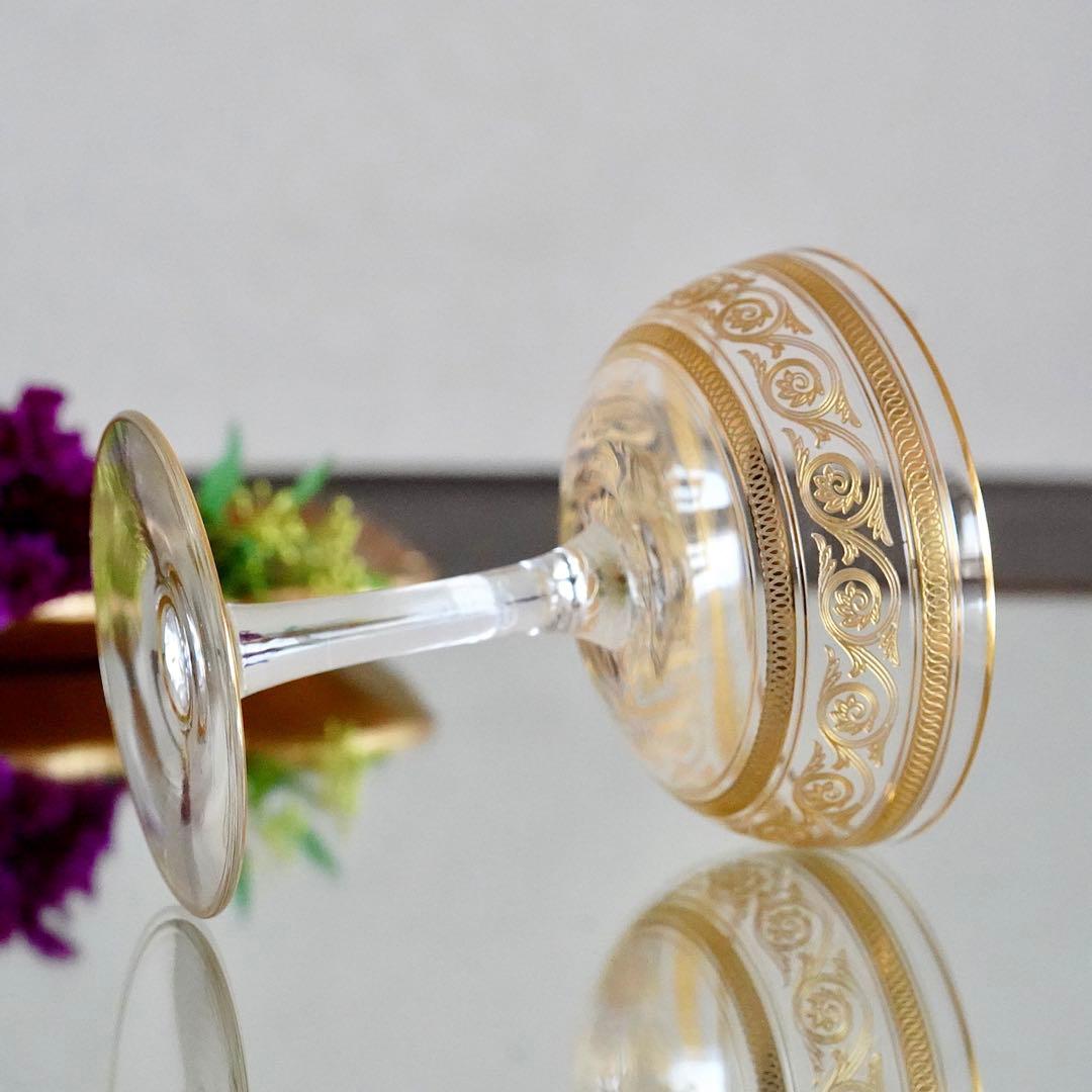 美品★オールドバカラBACCARAT 金彩アテニエンヌ シャンパンクープ グラス