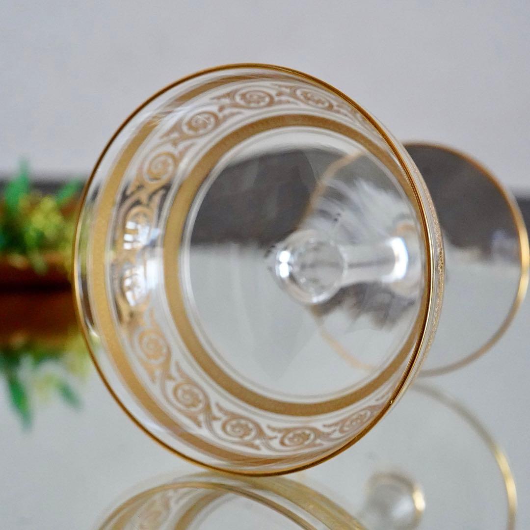 美品★オールドバカラBACCARAT 金彩アテニエンヌ シャンパンクープ グラス