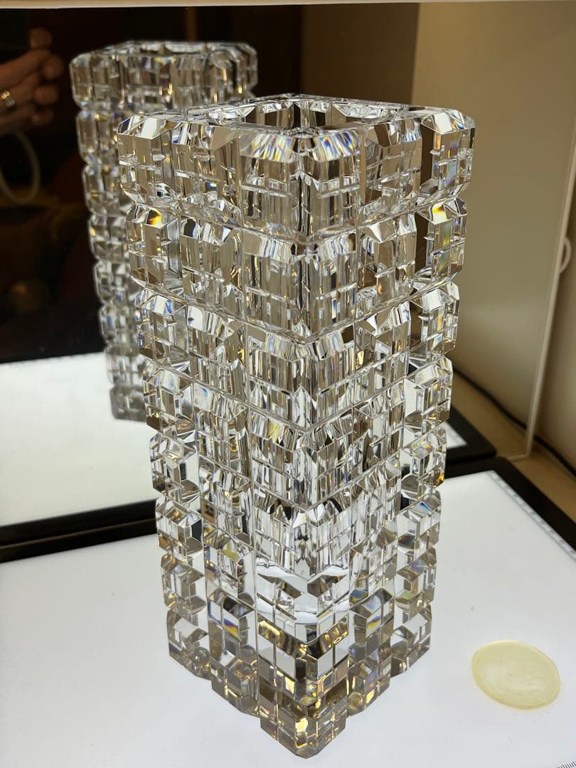 HOYA クリスタル　最高級　佐々文夫　クリスタルガラス　花瓶　美品