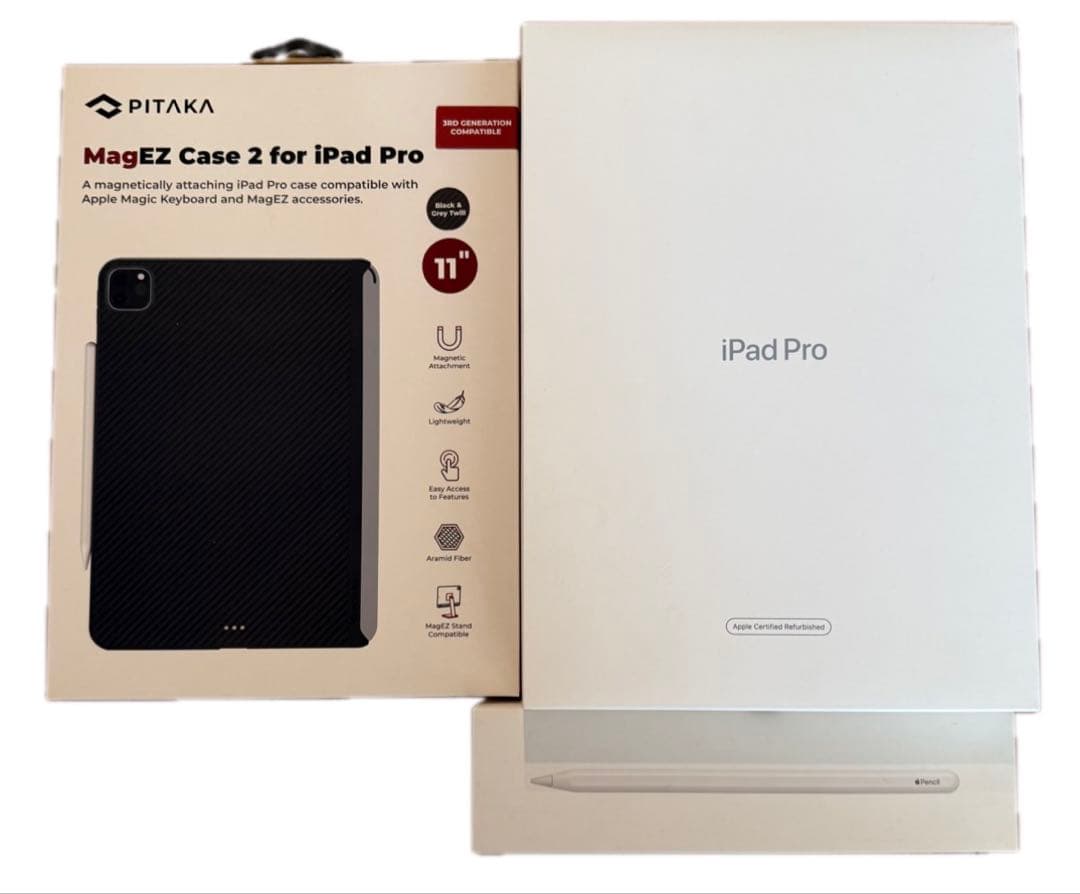 iPadPro(第4世代)128GB11インチPITAKAケースアップルペンシル