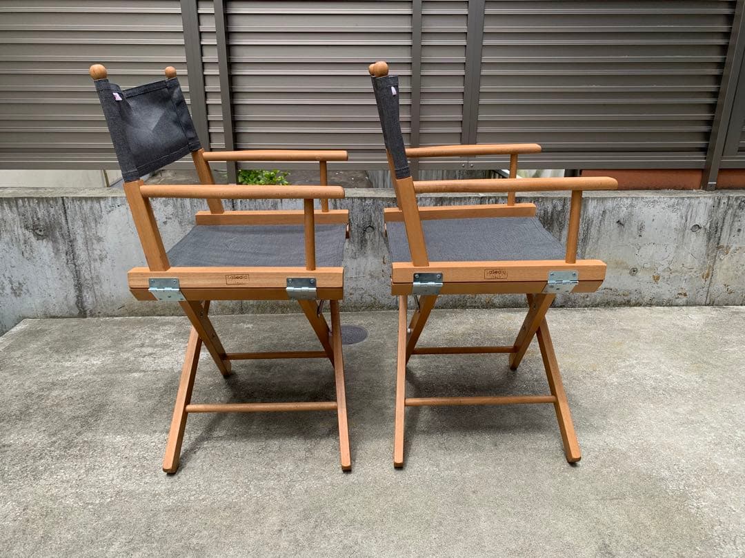 【良品•美品】sunbrella ディレクターズチェア 2脚セット