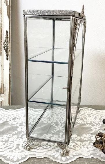 ショーケース キャビネット 飾り棚 アンティーク 84305CT-SV