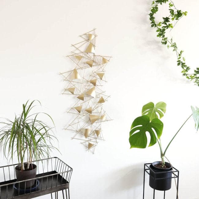 アイアン壁掛けウォールアート「ゴールド」壁飾り ウォールデコ（646）