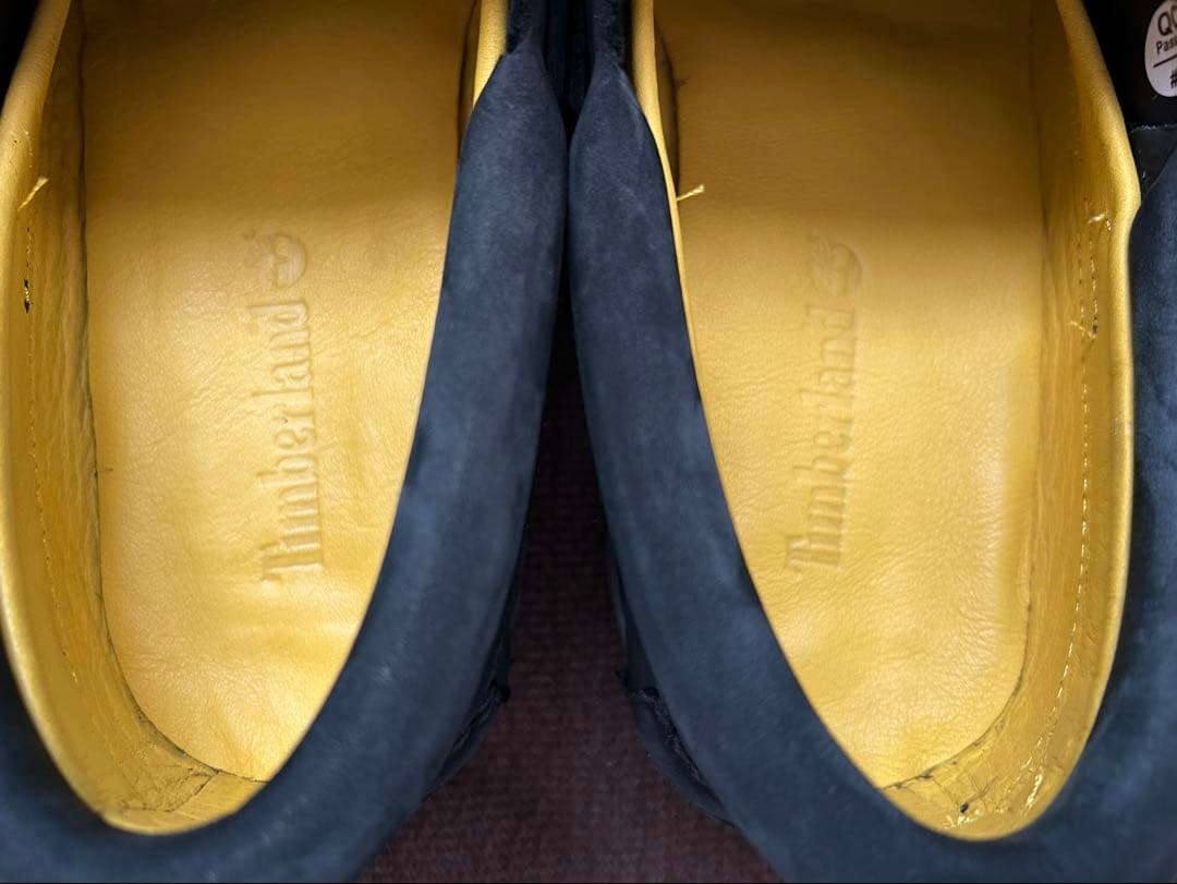 Timberlandブラックインナーイエロー7.5デッキシューズ 25.5 美品