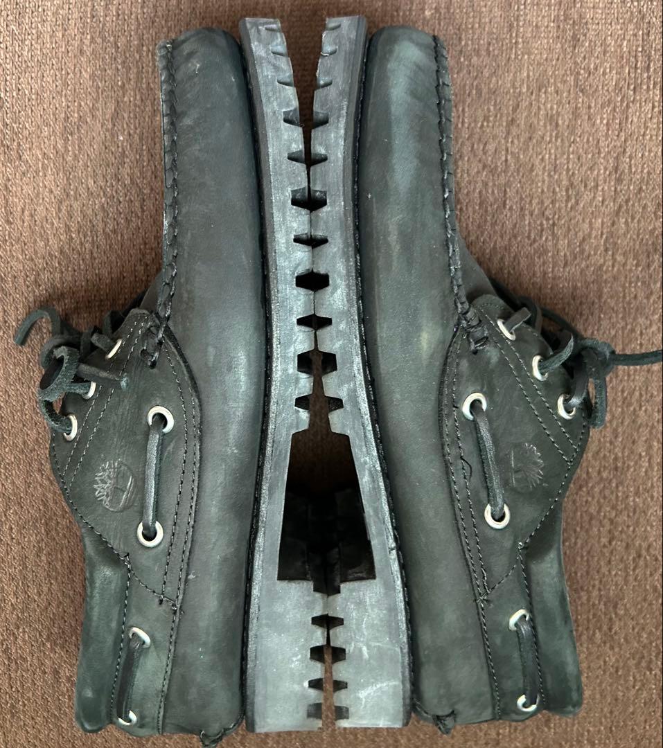 Timberlandブラックインナーイエロー7.5デッキシューズ 25.5 美品