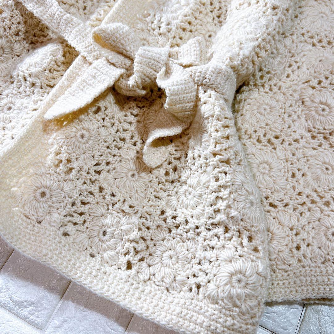 SHIPS別注 WARREN SCOTT ハンドクロシェット カーディガン