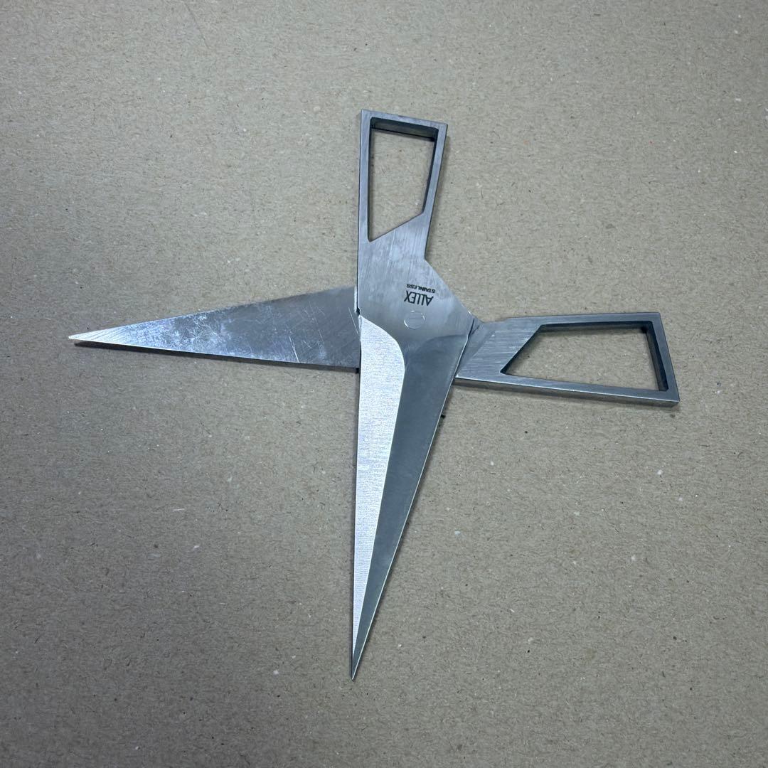 廃盤 ALLEX RAKUSHISYA 落柿舎 三角形 ハサミ 鋏 デザイン 箱