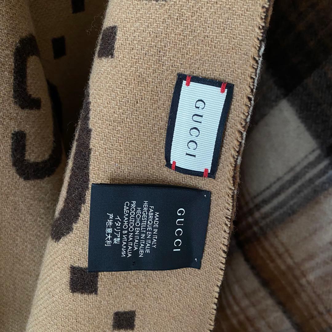 新品 GUCCI リバーシブル GG ウールポンチョ メンズ レディース