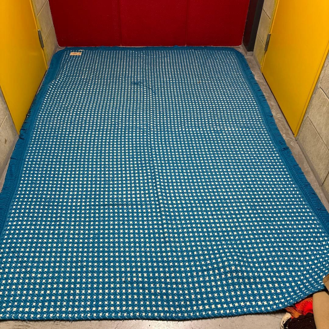 80s 昭和レトロ　アンティーク　アクリル　こたつ上掛　245×167