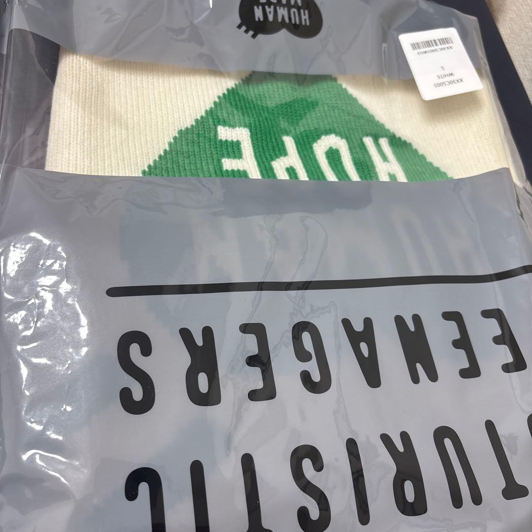 トップス HUMAN HOPE HEART KNIT SWEATER