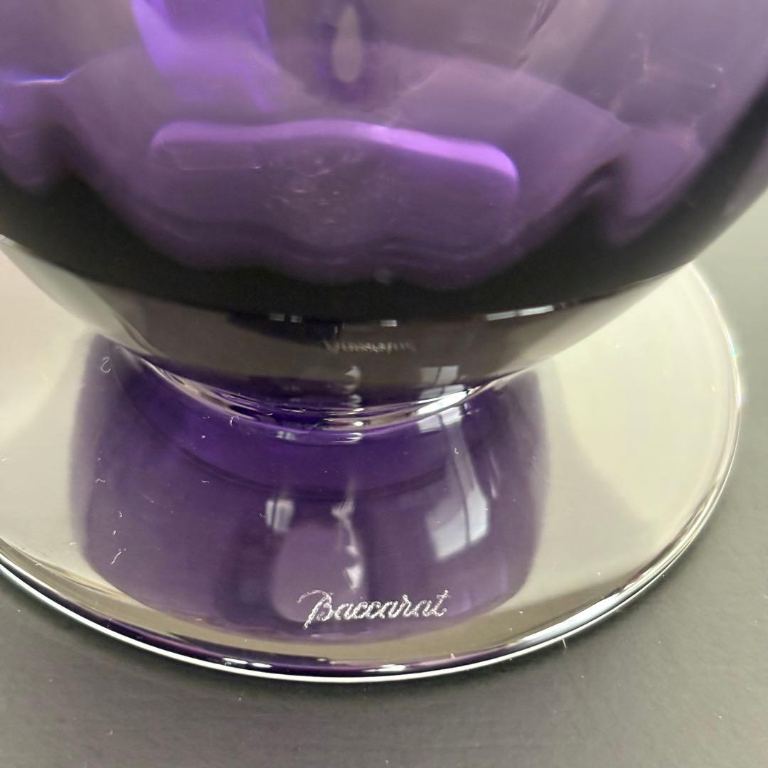【新品未使用】Baccarat バカラ アクアレーユ 一輪挿し パープル 希少