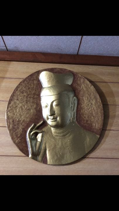 今村三郎作品 [弥勒菩薩] 石膏彫刻 10万円。日本一美しい弥勒菩薩レリーフ彫刻