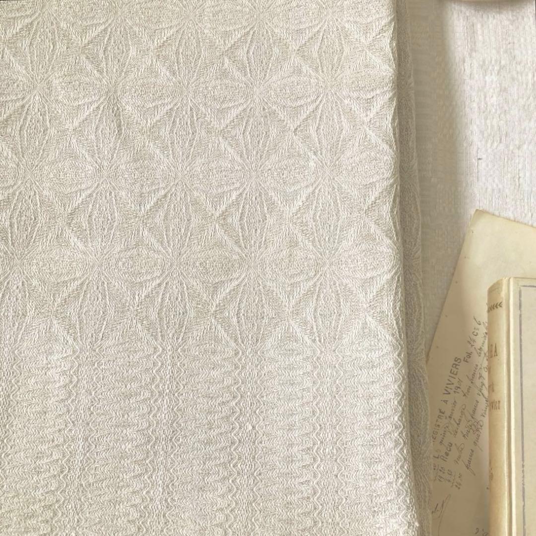 【歳末SALE】F北欧ヴィンテージ　伝統織リネンのテーブルクロス（特大サイズ）