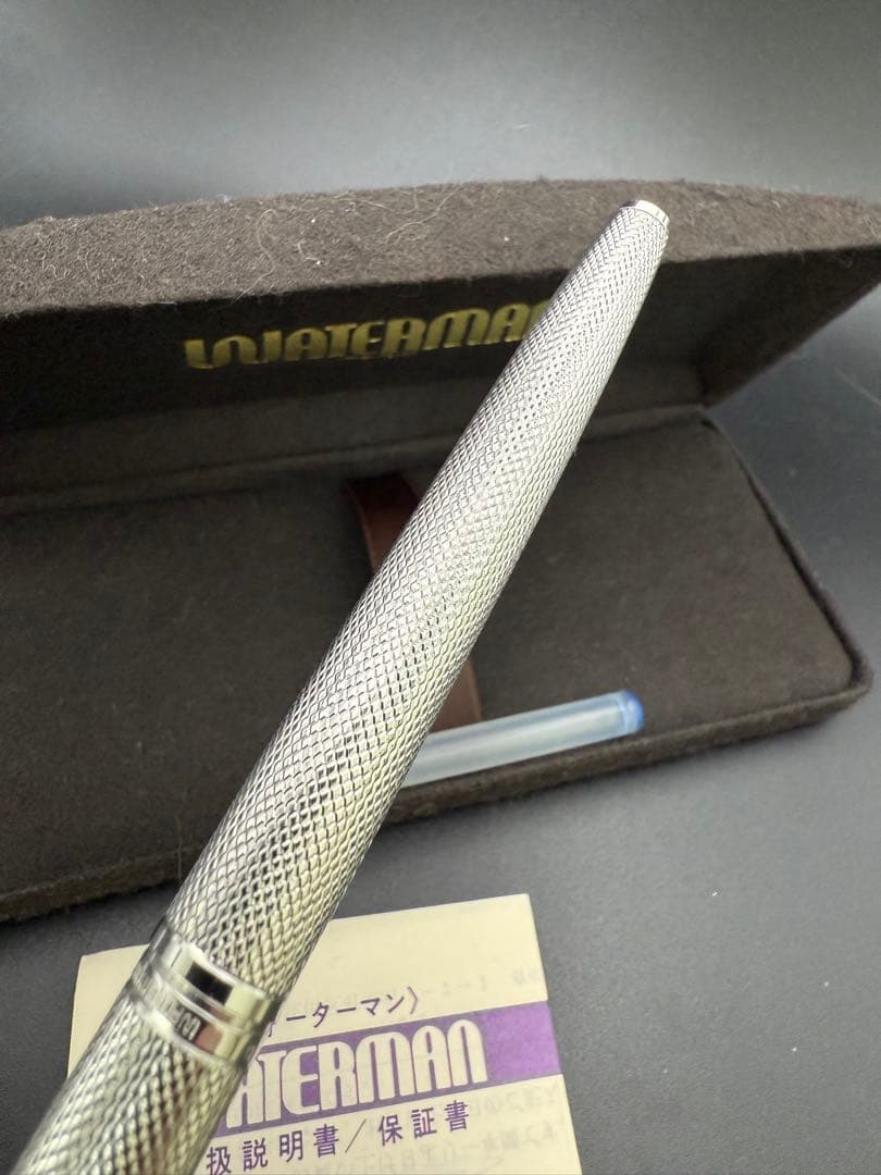 WATERMAN 万年筆 CF-77R 銀張 バーレイ
