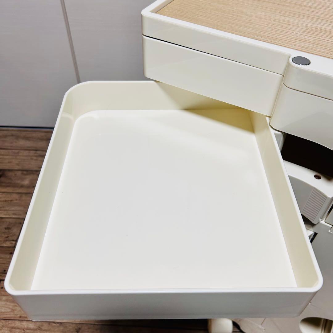 【ウッドトレイ付 美品】ボビーワゴン リプロダクト品