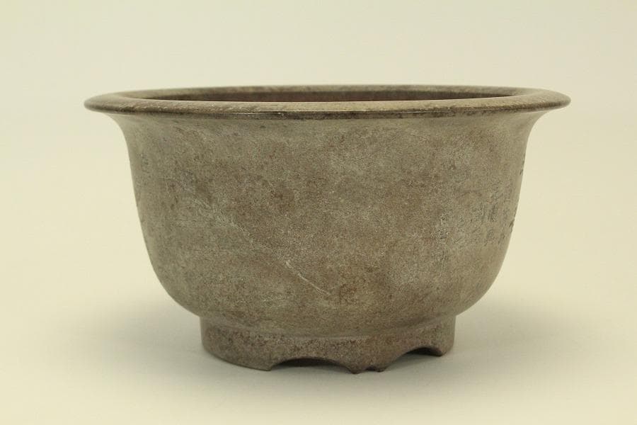 中国美術 朱泥 植木鉢 蘭鉢 園芸(BB451)