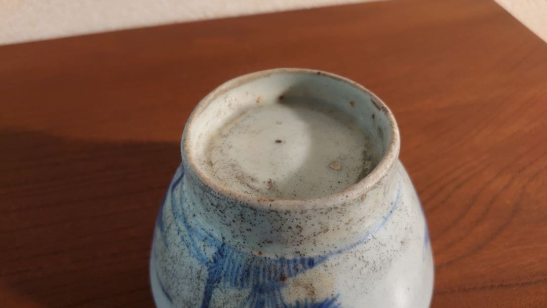 李朝　白磁 朝鮮 伊万里　染付　華草文　１客