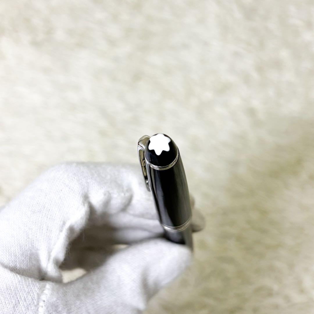 【美品】モンブラン マイスターシュテュック 回転式ボールペン ブラック プラチナ