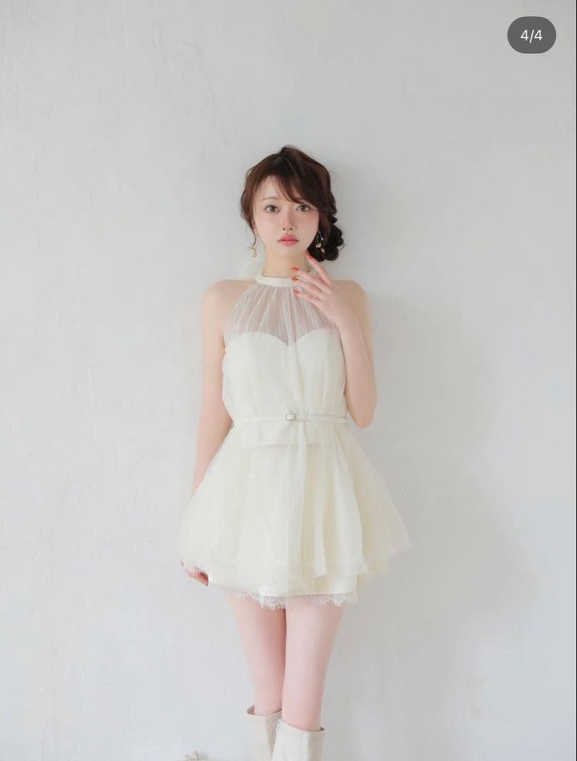 ROBE de FLEURS ドレス ネイビー