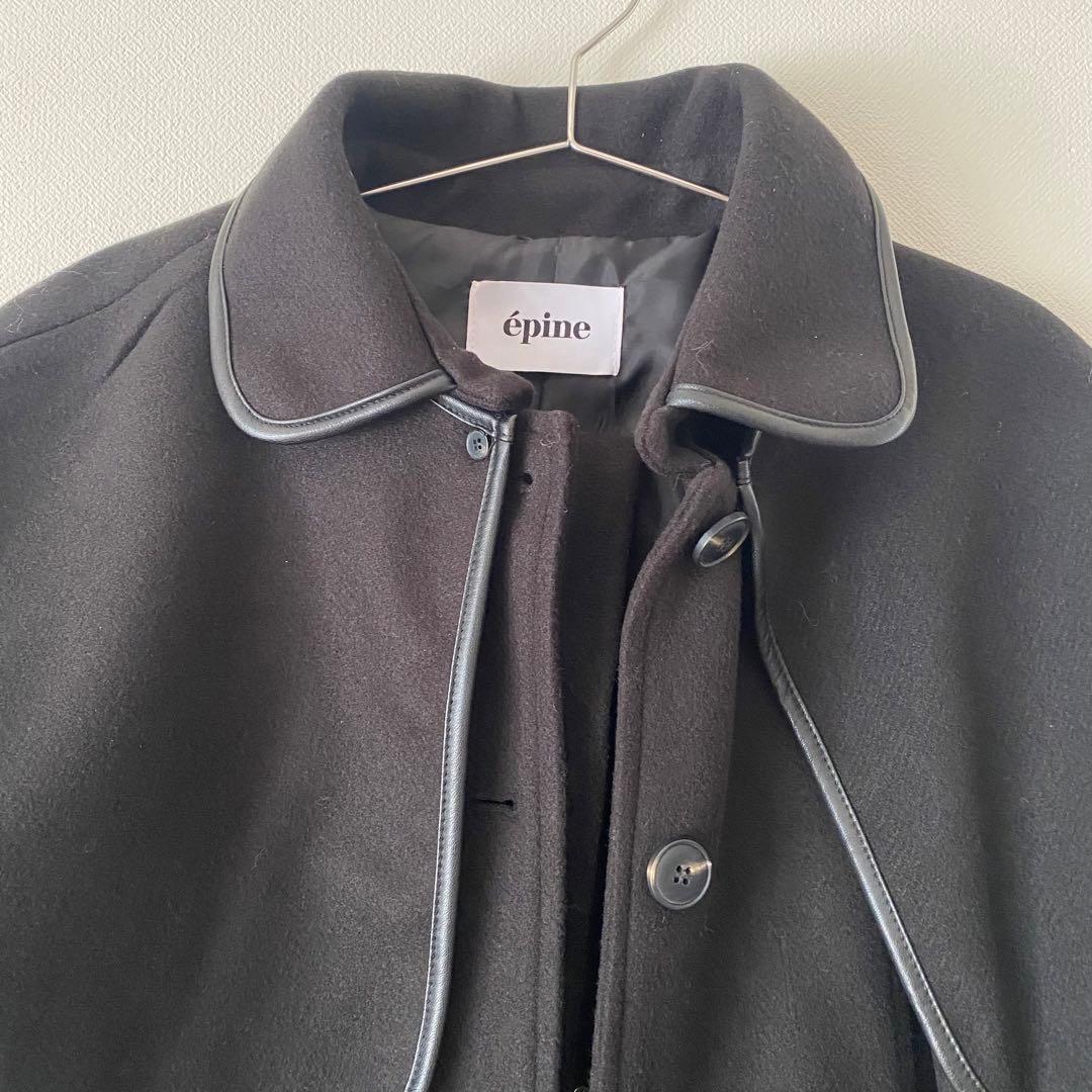 未使用　epine ケープコート　ブラック