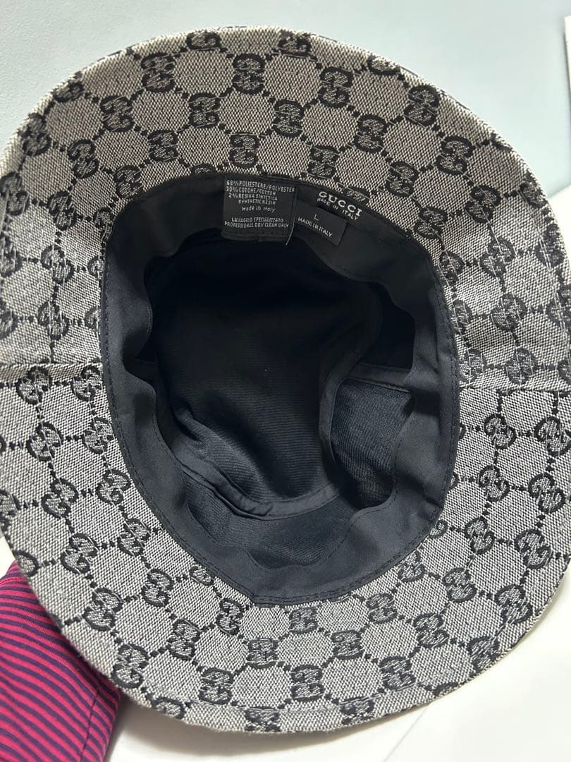 GUCCI GGパターン バケットハット グレー