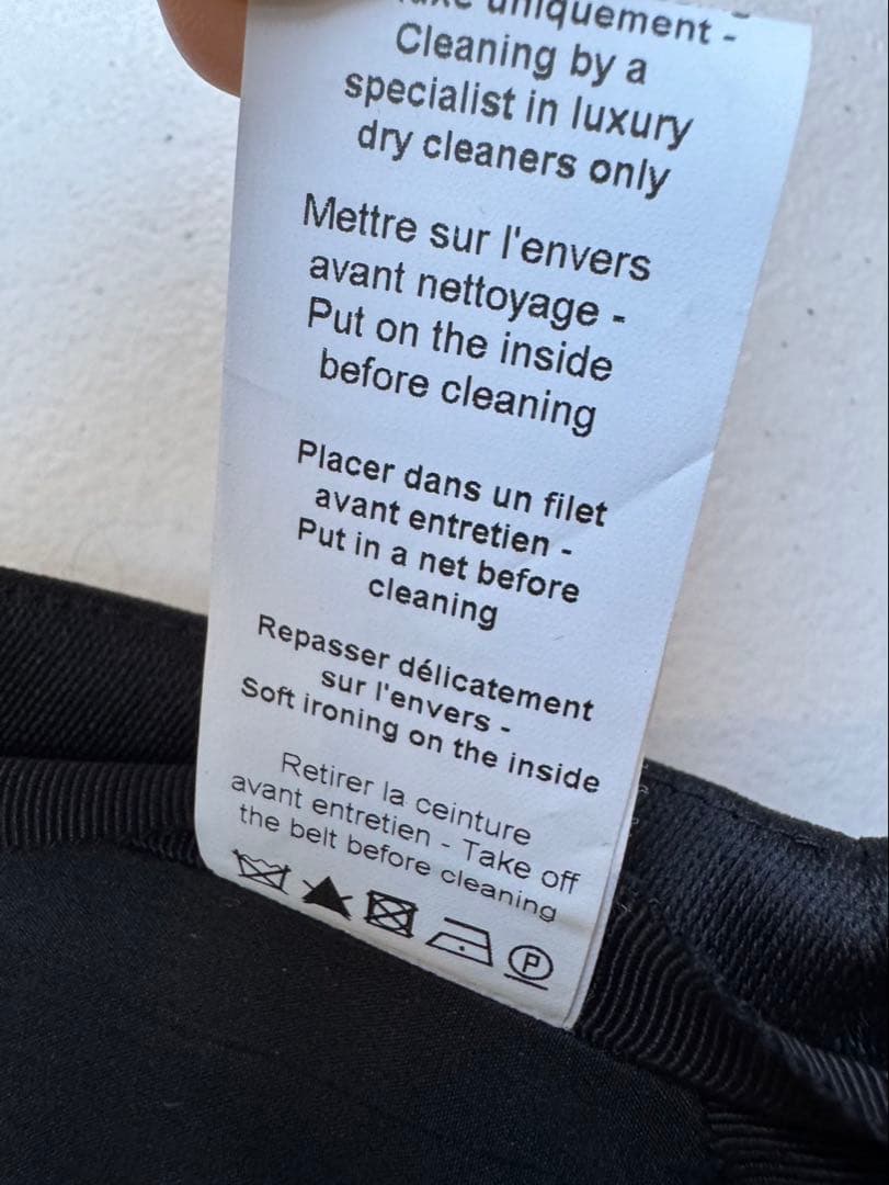 ランバン　ストラップレス ブラックドレス リボン