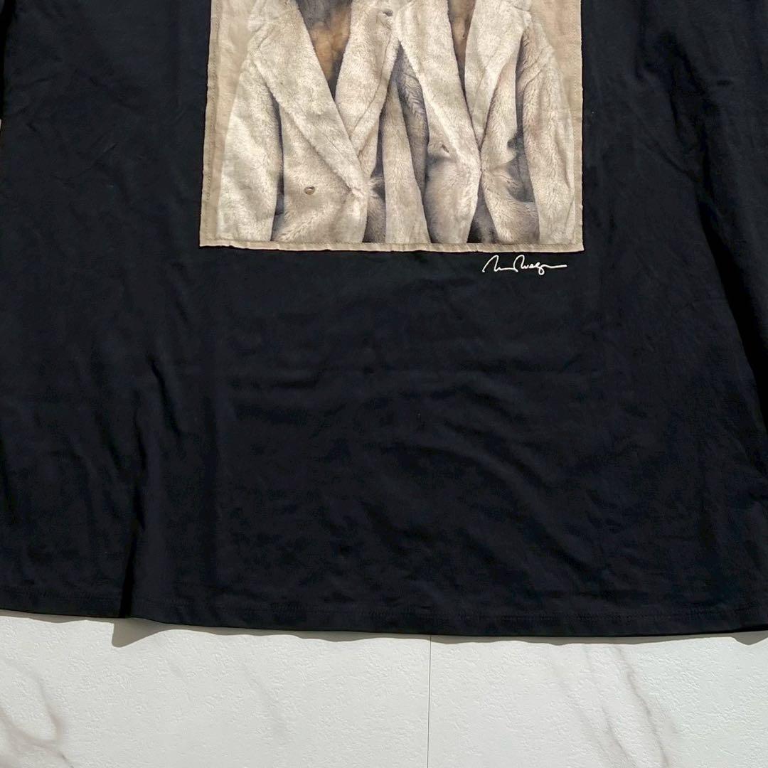 【美品】マックスマーラ 23ss プリントTシャツ 犬 白タグ コットン 黒 M