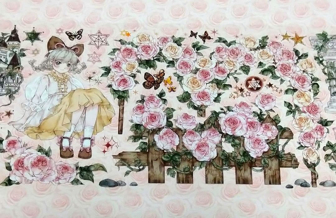 廃盤品✩J942＃玫瑰庄园物语(PET)mooka切り売り海外人物マステ女の子