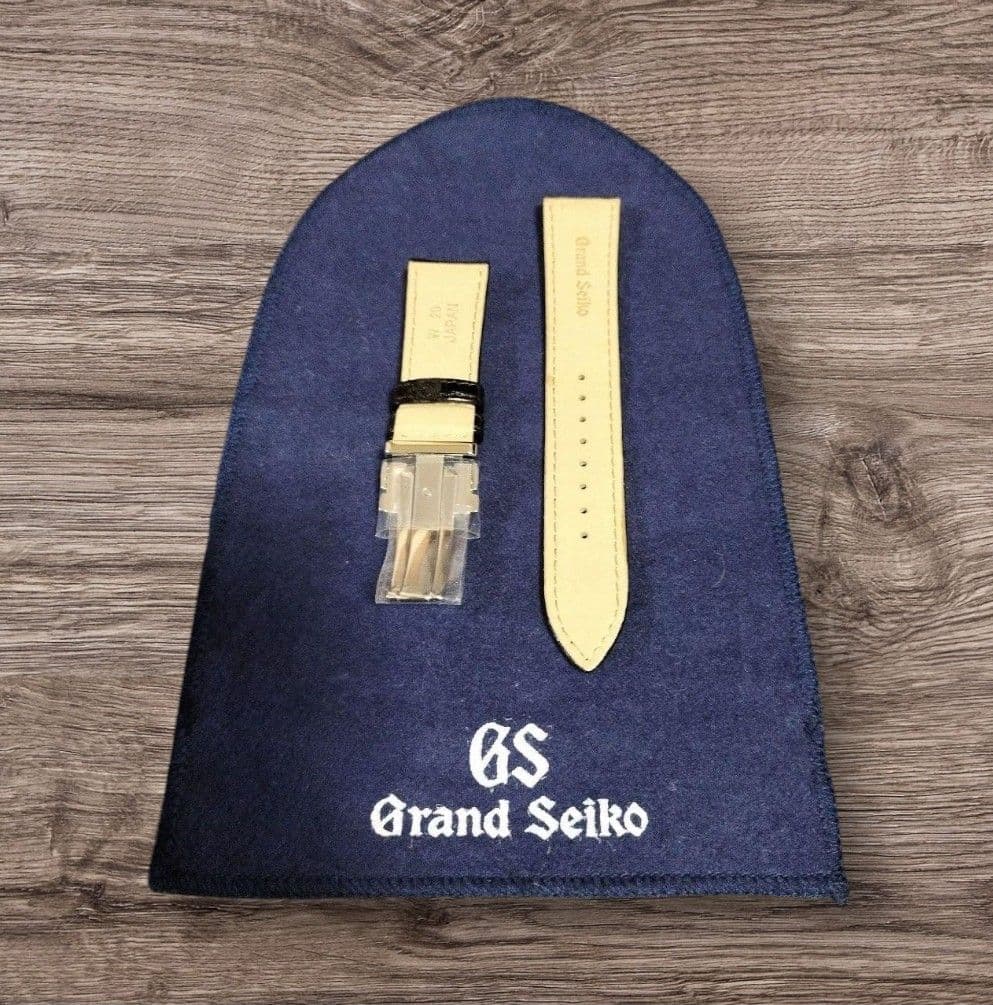 希望額があったら…☆レザーベルト 純正 黒　グランドセイコー　クロコ　20ｍｍ