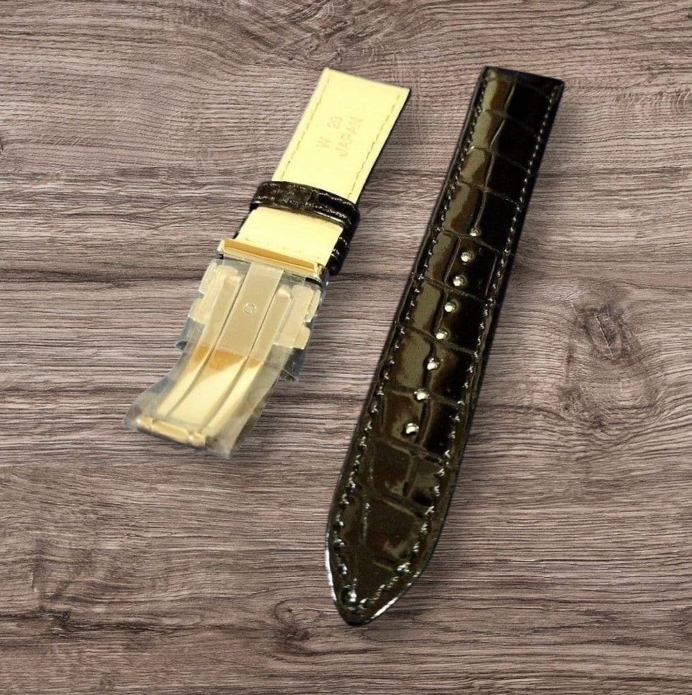 希望額があったら…☆レザーベルト 純正 黒　グランドセイコー　クロコ　20ｍｍ
